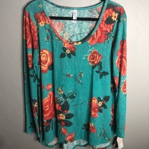 BNWT- Sweater material Floral Top- Size XL